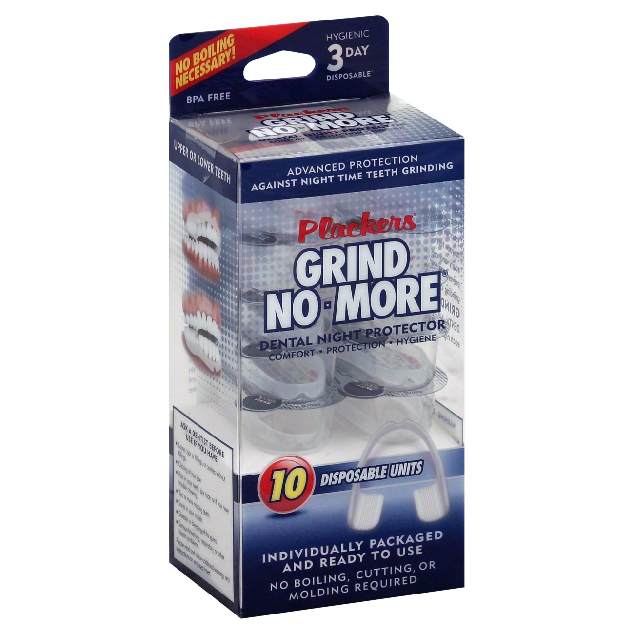 Plackers Grind No-More Dental Night Protector Disposable Units