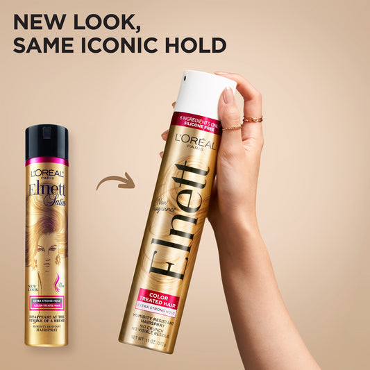 L'Oréal Paris Elnett Satin Extra Strong Hold Hair Spray-Color Treated Hair