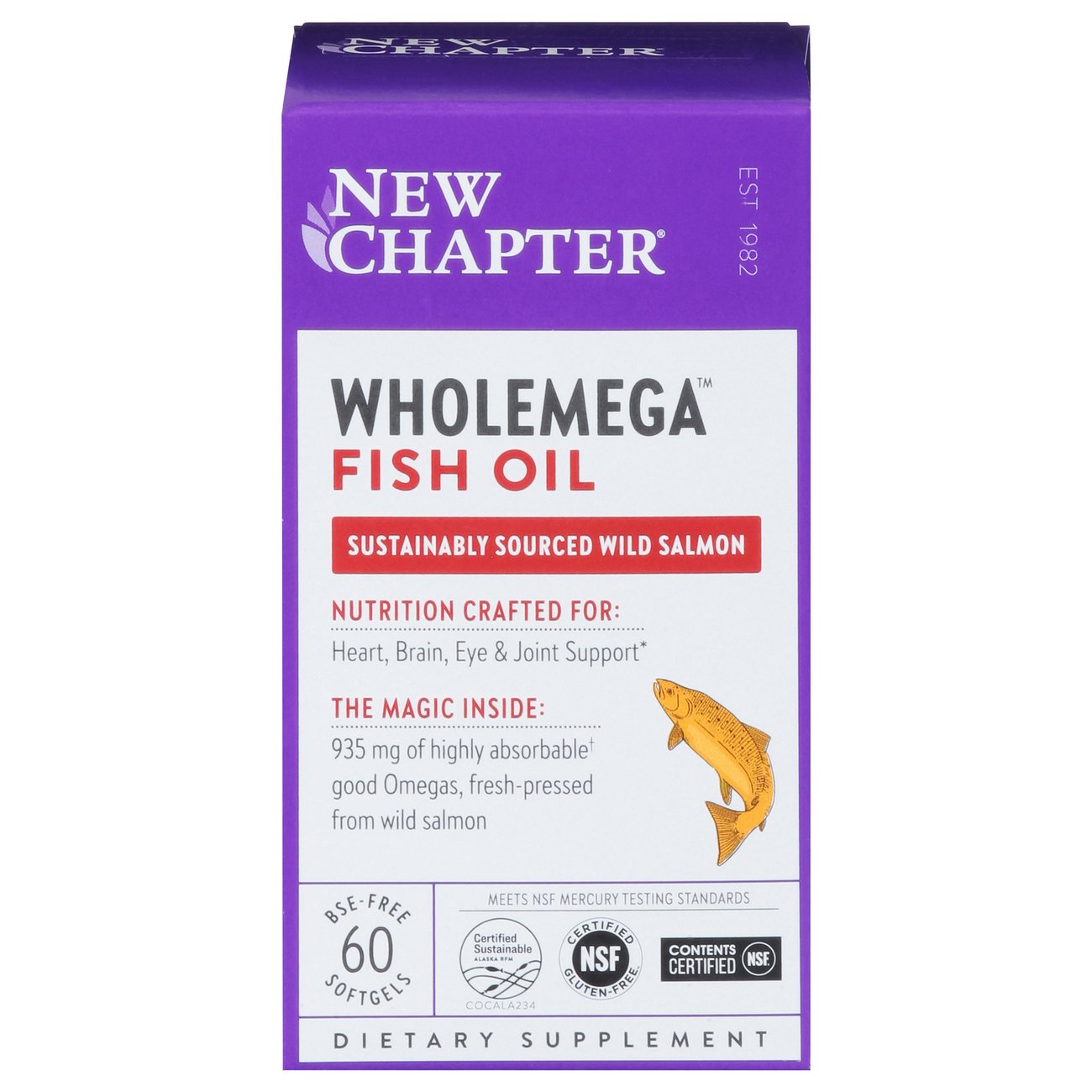 New Chapter Wholemega Fish Oil Softgels - 1000 mg