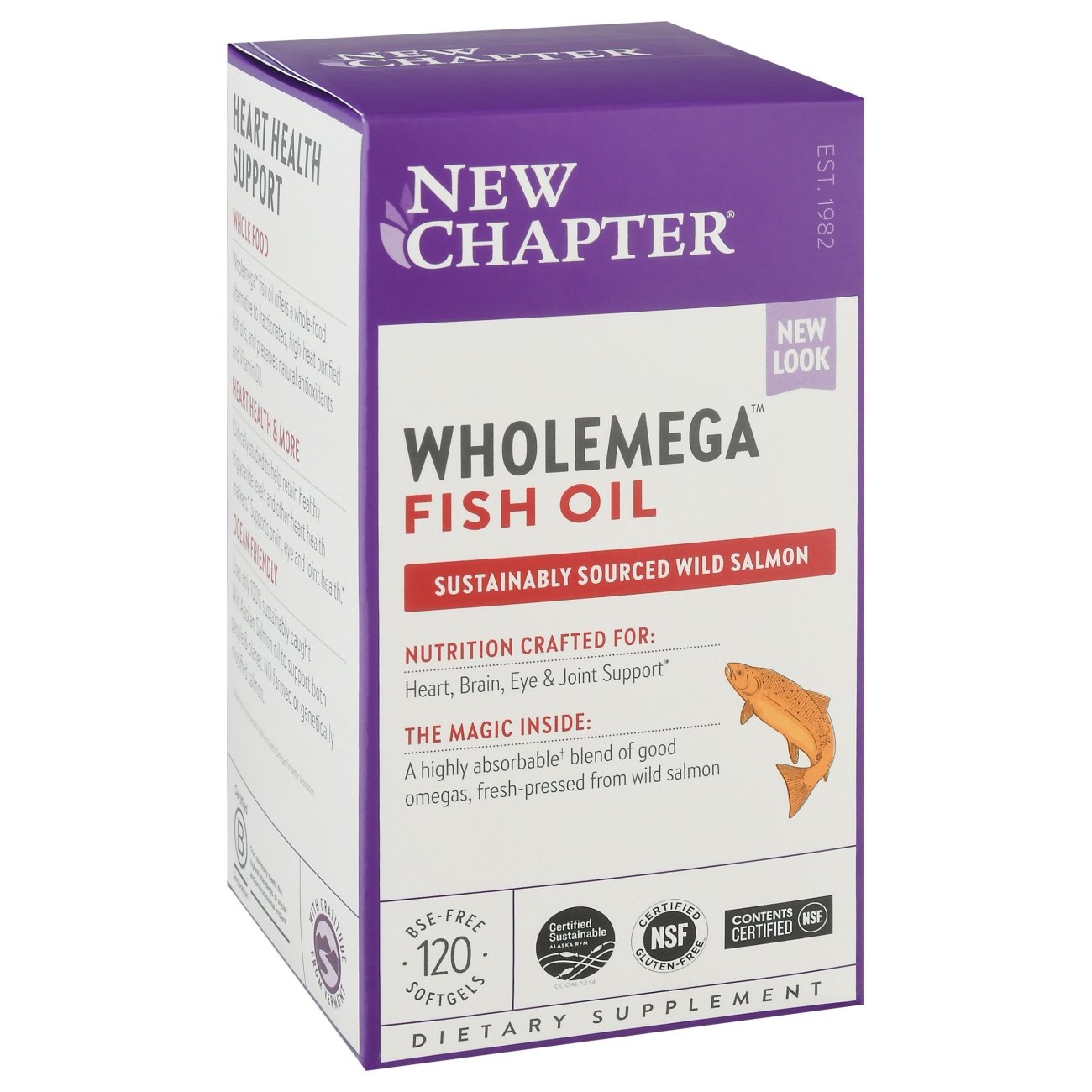 New Chapter Wholemega Whole Fish Oil 1,000 mg Softgels