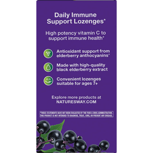 Nature's Way Sambucus Elderberry & Vitamin C Immune Lozenges