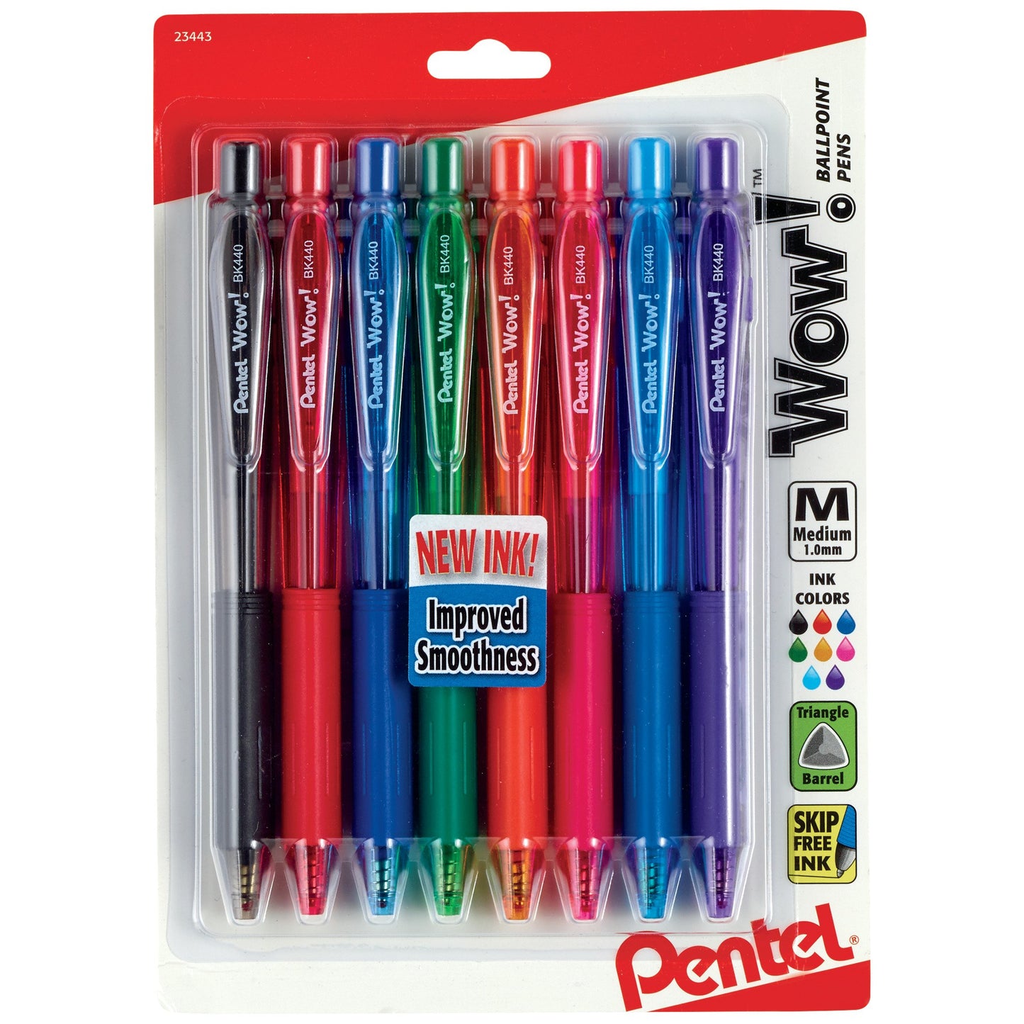 Pentel WOW! 1.0mm Retractable Ballpoint Pens - Assorted Ink