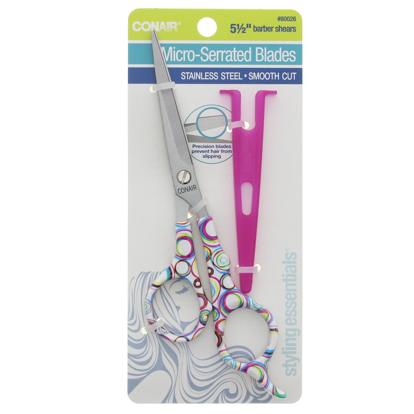 Conair Styling Essentials 5-1/2" Barber Shears - Colors & Designs May Vary