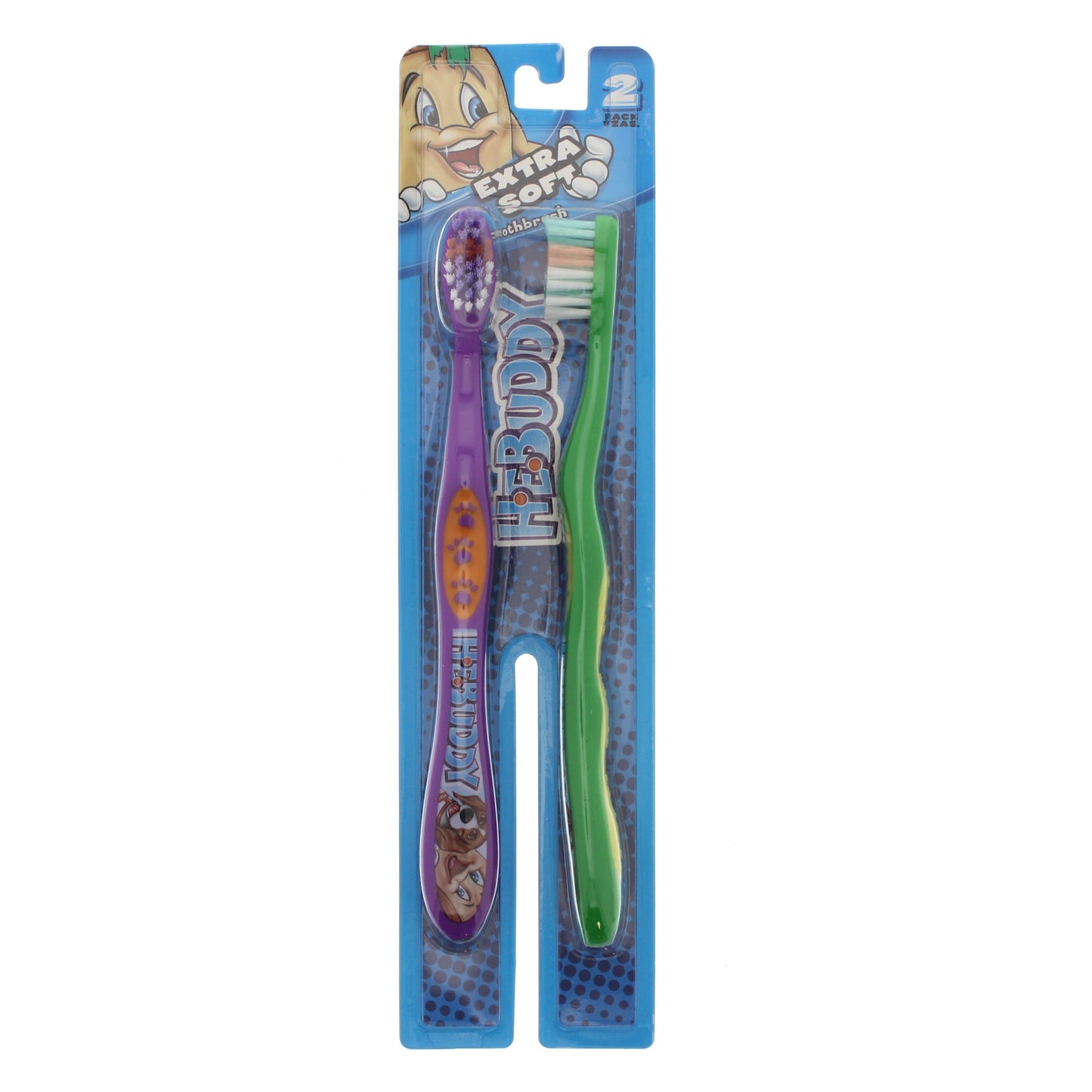 H-E-Buddy Kids Extra Soft Toothbrushes - Colors May Vary