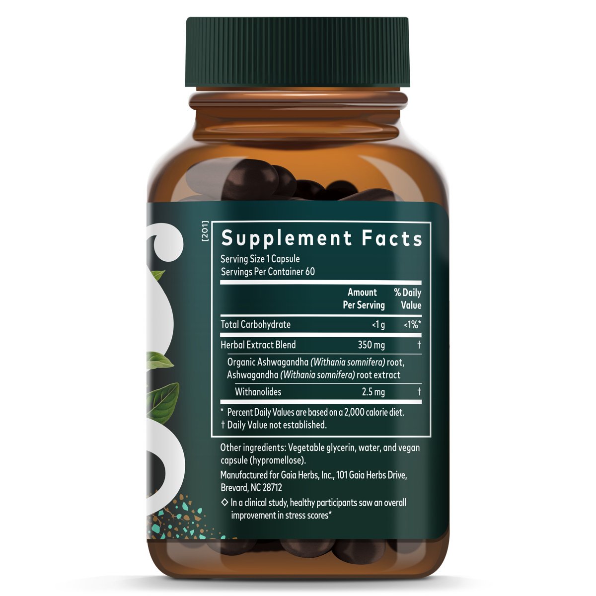 Gaia Herbs Single Herbs Ashwagandha Root Phyto-Caps