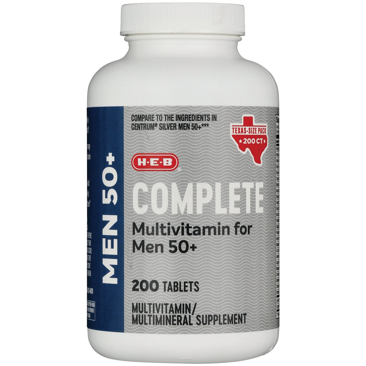 H-E-B Men 50+ Complete Multivitamin Tablets Texas-Size Pack
