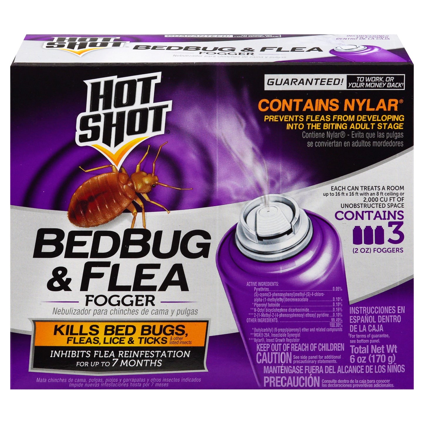 Hot Shot Bedbug & Flea Foggers, 3 Pk