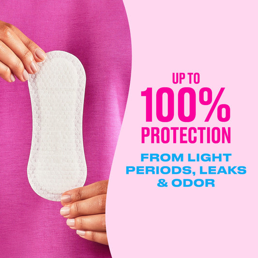 Carefree Long Panty Liners - Wrapped, Unscented