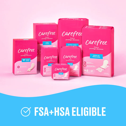 Carefree Regular Panty Liners - Wrapped, Unscented