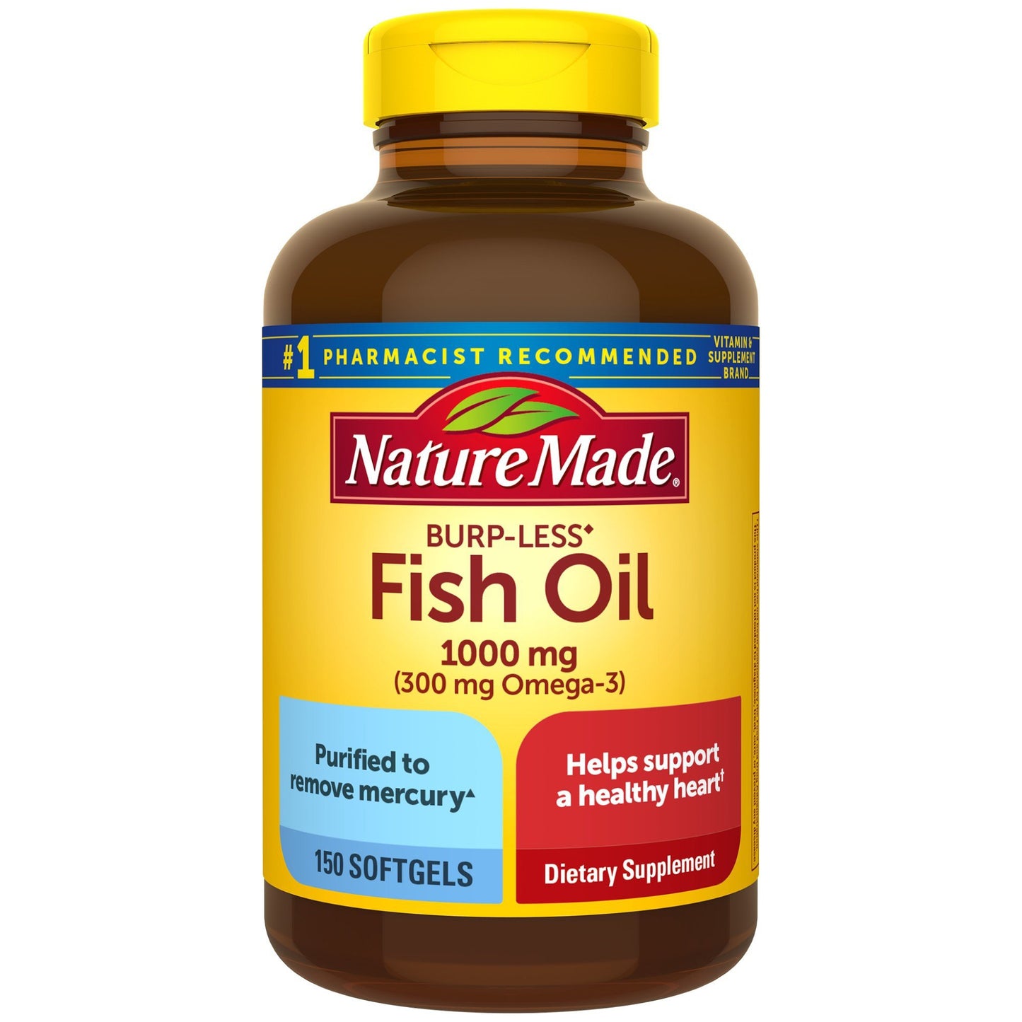 Nature Made Burp-Less Fish Oil 1000mg Softgels