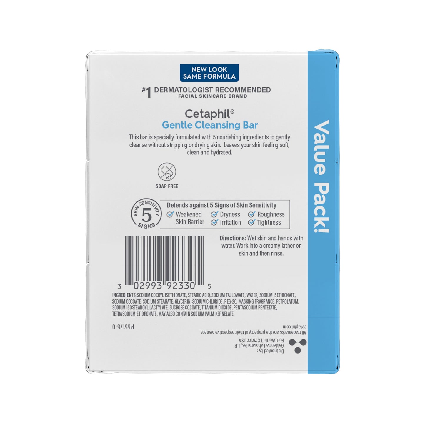 Cetaphil Gentle Cleansing Bar, 3 Pk
