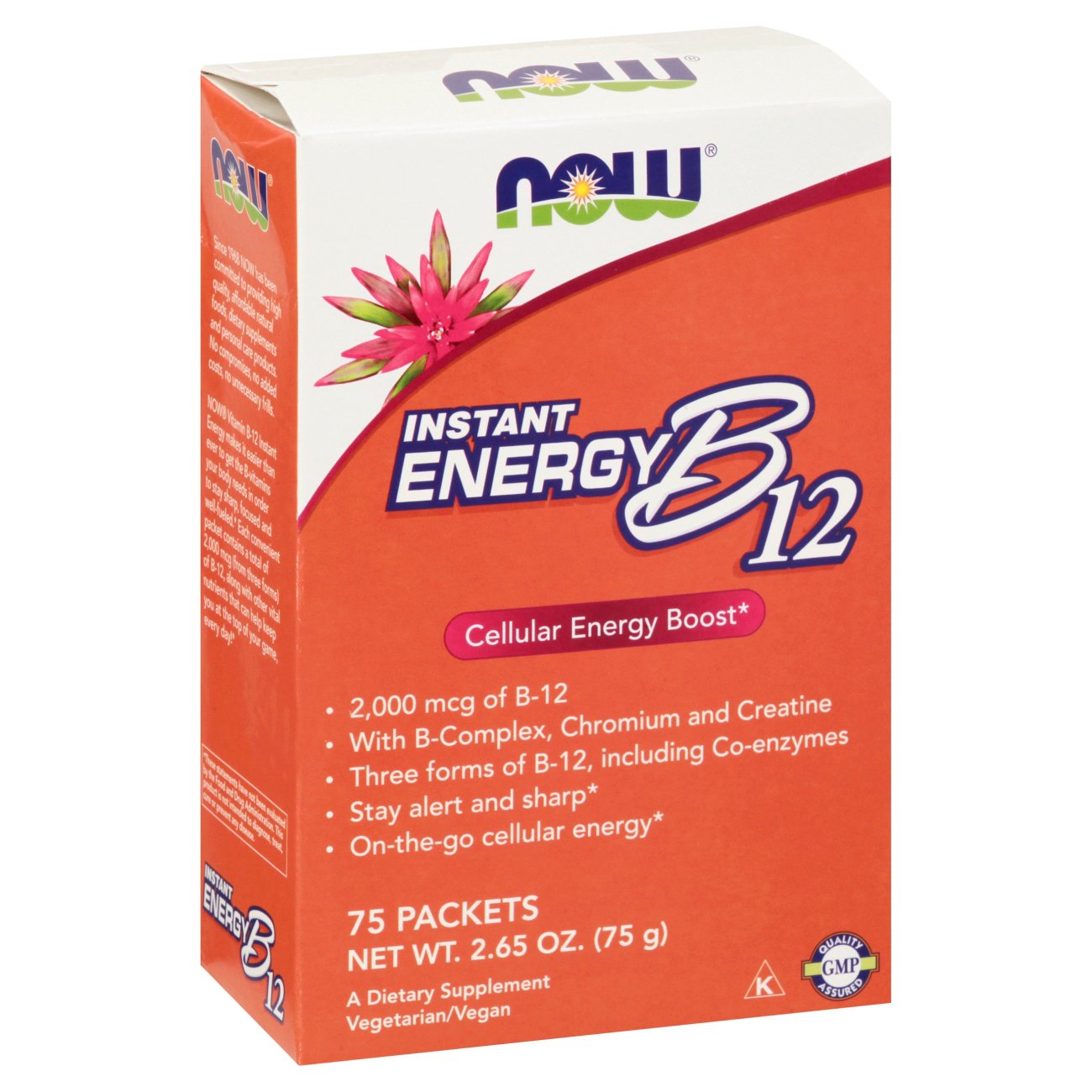 NOW Instant Energy Vitamin B12 2,000 mcg Packets