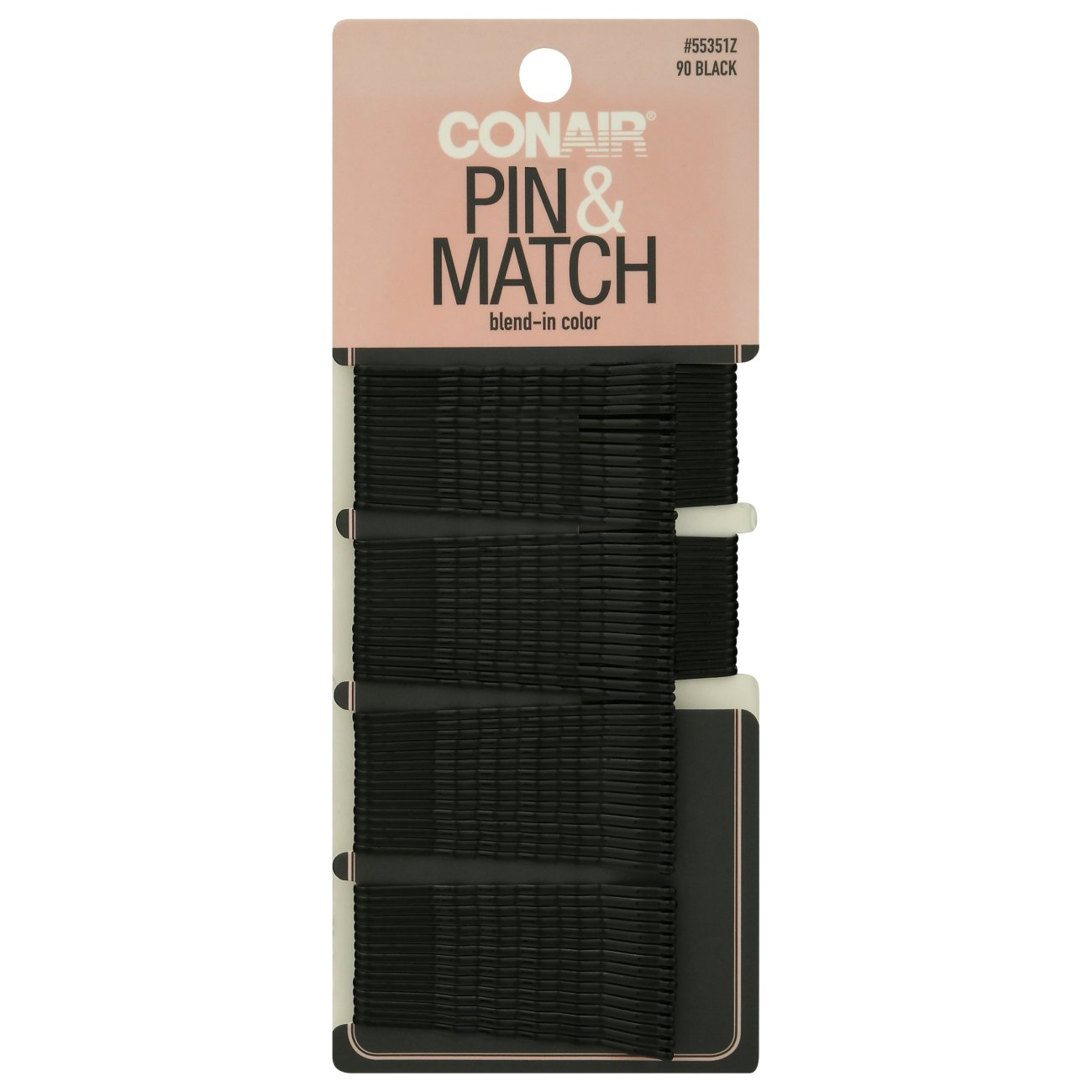 Conair Styling Essentials Secure Hold Black Bobby Pins