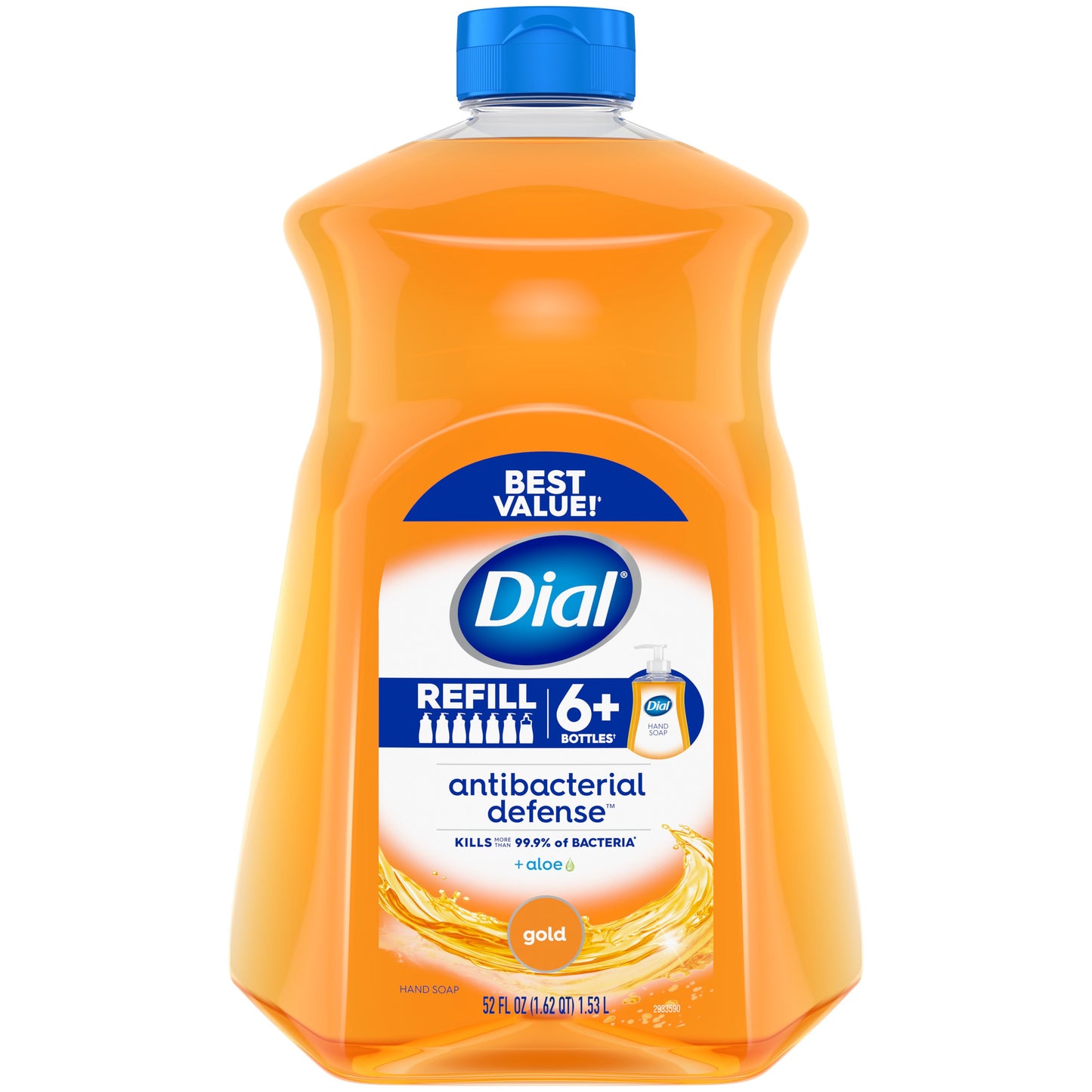 Dial Antibacterial Defense Aloe Hand Soap Refill - Gold