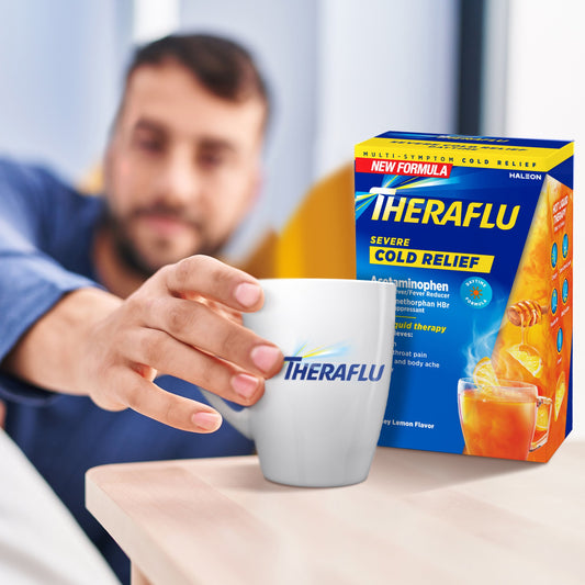 Theraflu Daytime Severe Cold Relief Powder, Honey Lemon Flavor