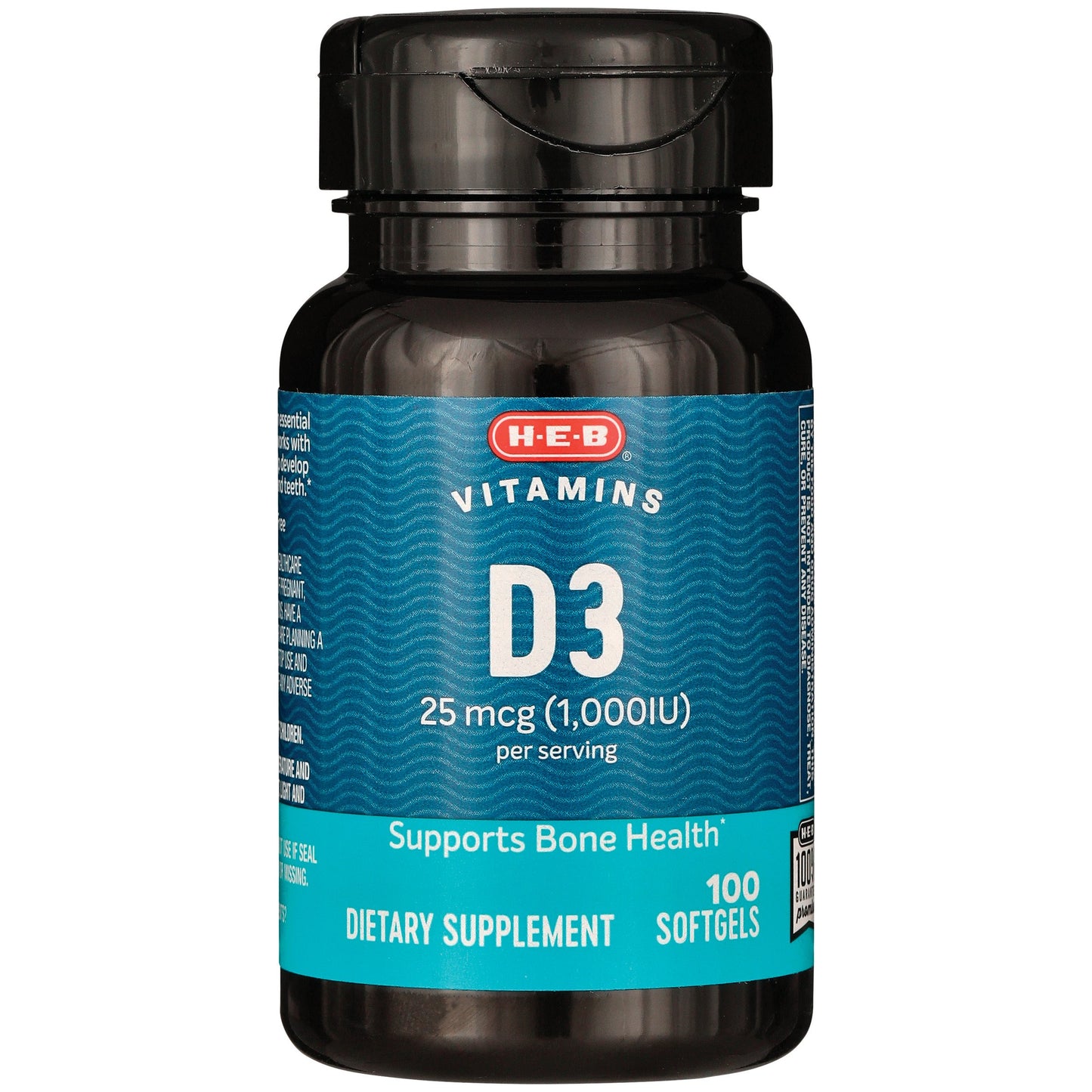 H-E-B Vitamins D3 25 mcg (1,000 IU) Softgels
