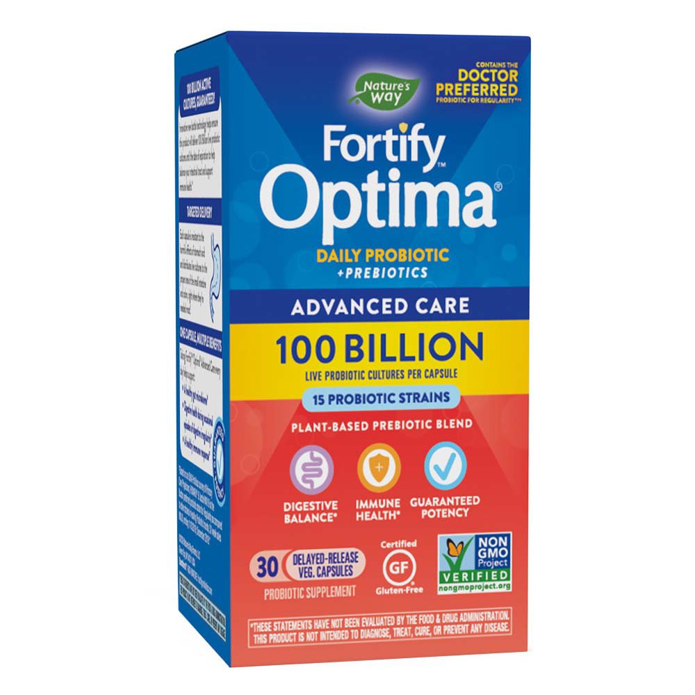 Nature's Way Fortify Optima 100 Billion Daily Probiotic + Prebiotics Capsules