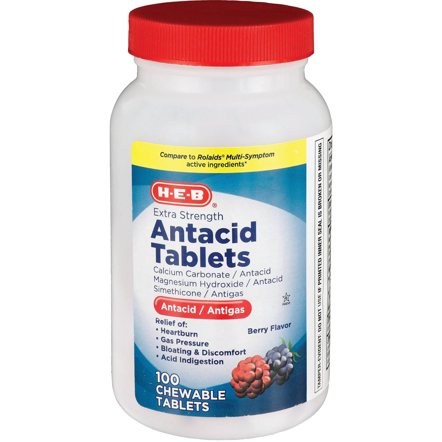 H-E-B Multi Symptom Berry Flavor Antacid Chewable Tablets