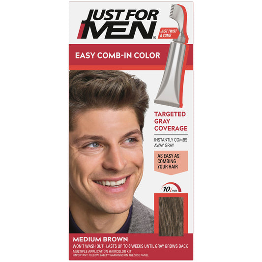 Just For Men Comb In Haircolor Medium Brown A-35