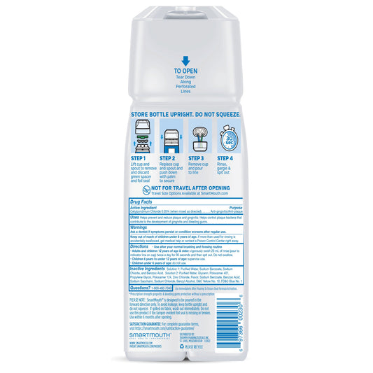 Smart Mouth Clinical Alcohol Free 24 Hour Mouthwash - Clean Mint