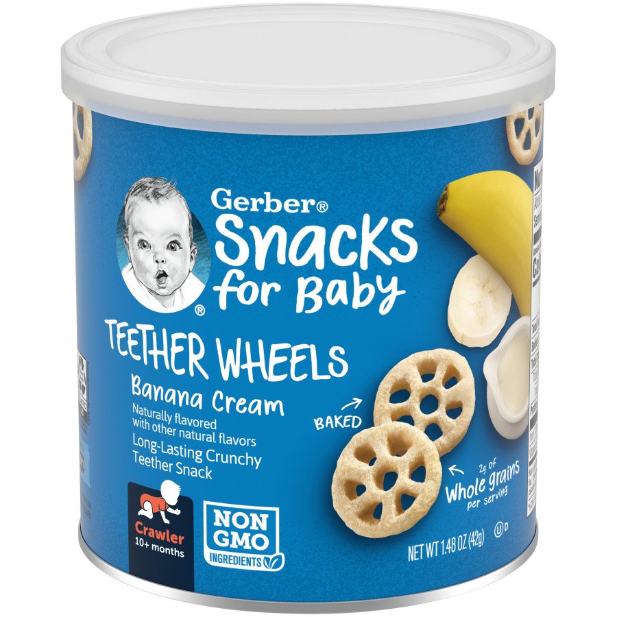 Gerber Snacks for Baby Teether Wheels - Banana Cream