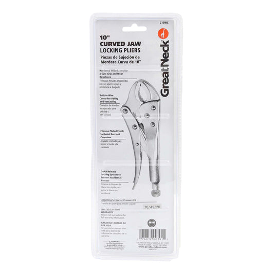 Great Neck Curved Jaw Locking Pliers