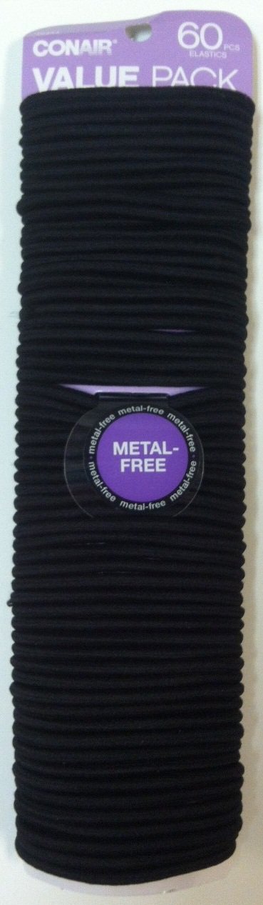 Conair Elastic Black Ponytail Holders