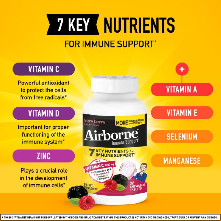 Airborne Very Berry Chewable Tablets