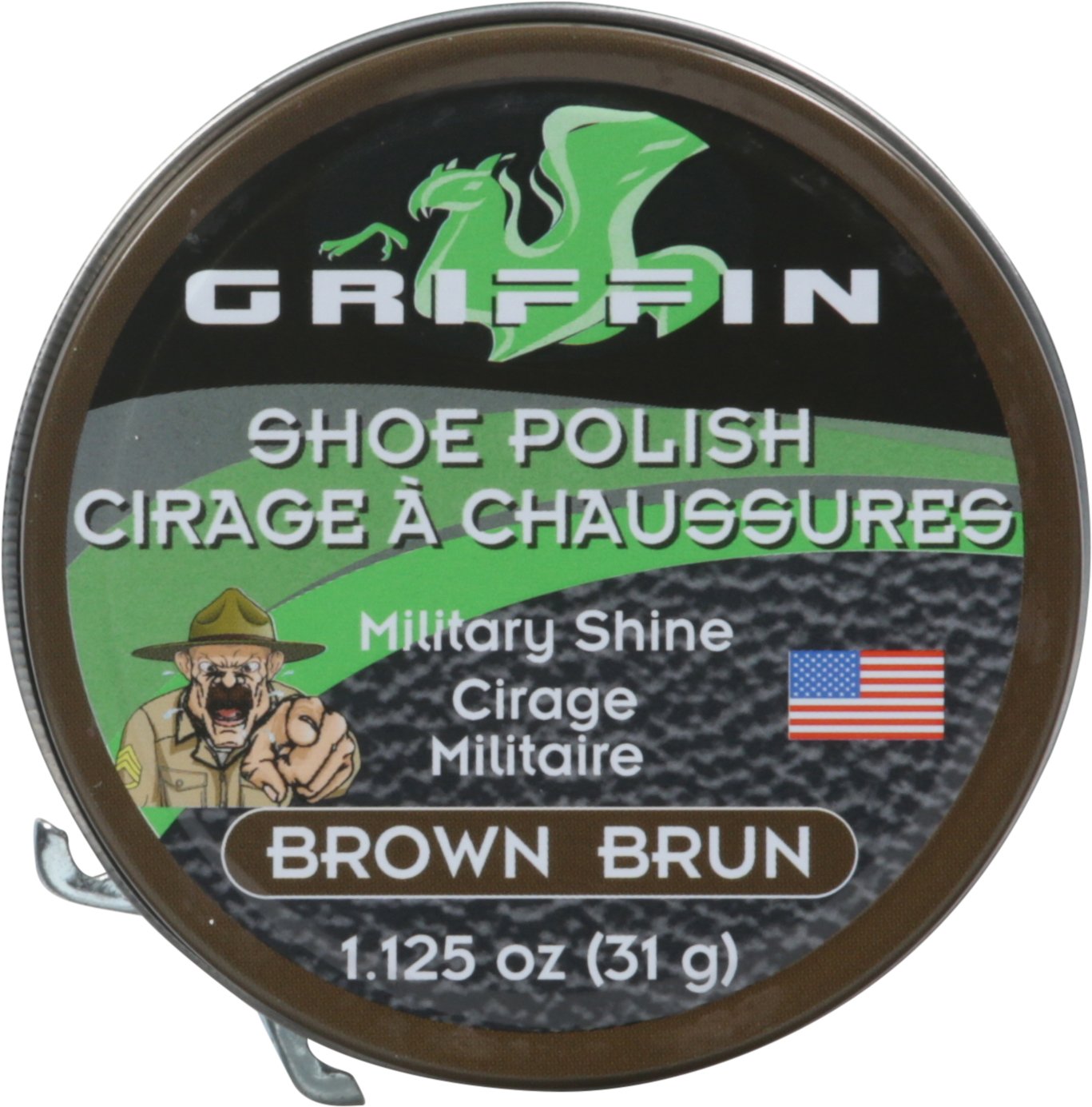 Griffin Military Shine Shoe Polish - Brown