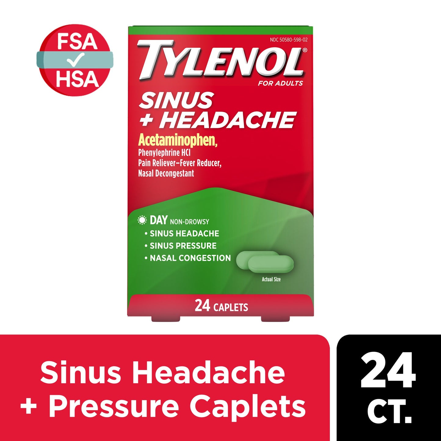 Tylenol Sinus + Headache Daytime Caplets