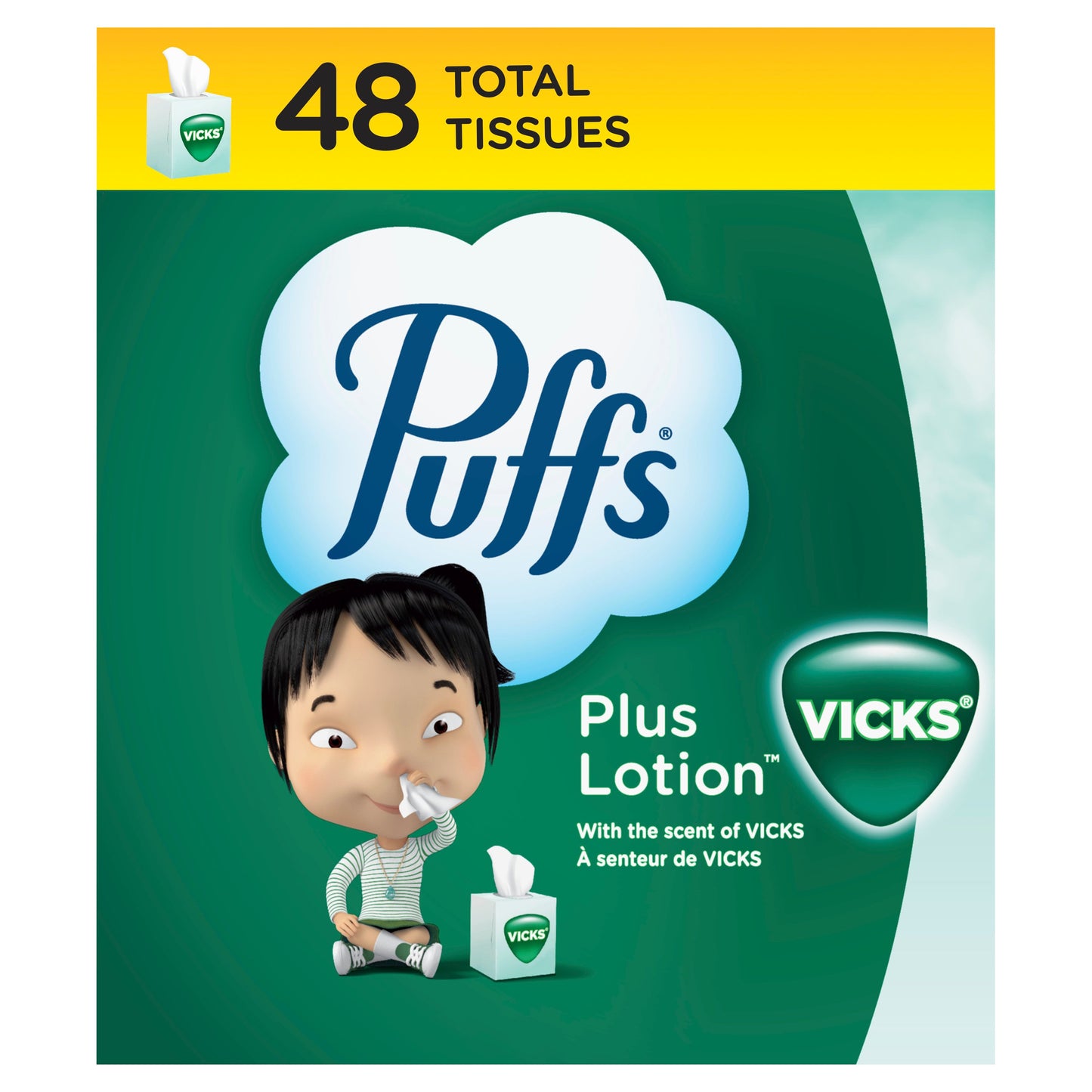 Puffs Plus Lotion with Scent of Vicks Facial Tissues