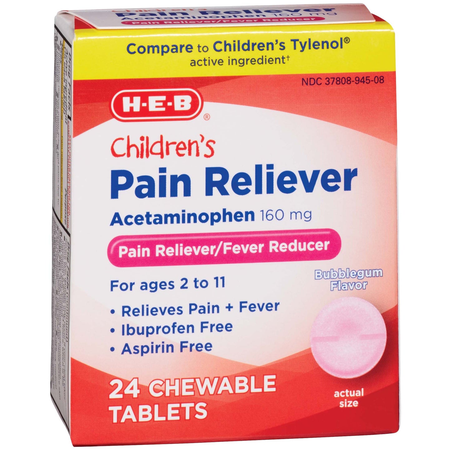 H-E-B Children's Pain Reliever Bubble Gum Flavor