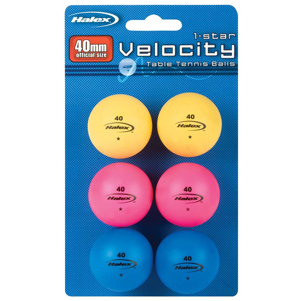 Halex Velocity Table Tennis Balls, 40 mm