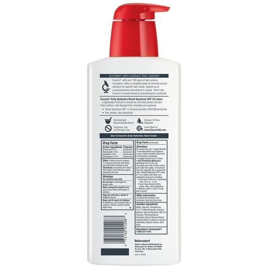 Eucerin Daily Hydration Broad Spectrum SPF 15 Body Lotion