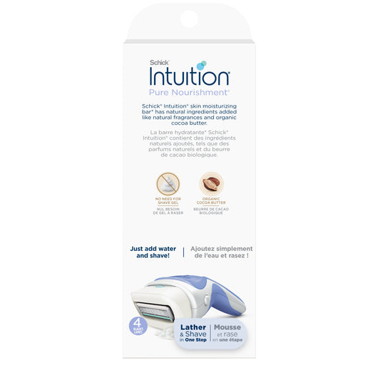 Schick Intuition Pure Nourishment with Shea Butter Women's Razor Kit + 2 Blade Refills