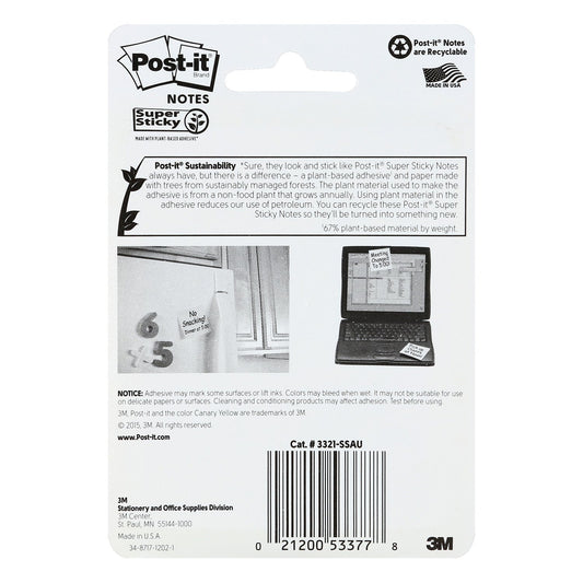 Post-it Super Sticky Notes -Energy Boost Collection, 135 Ct