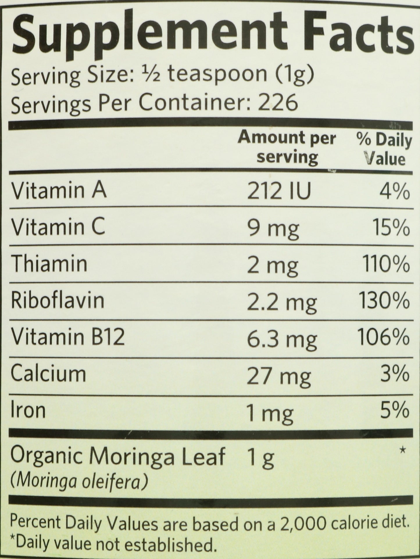 Organic India Moringa Essential Nutrition Leaf Powder