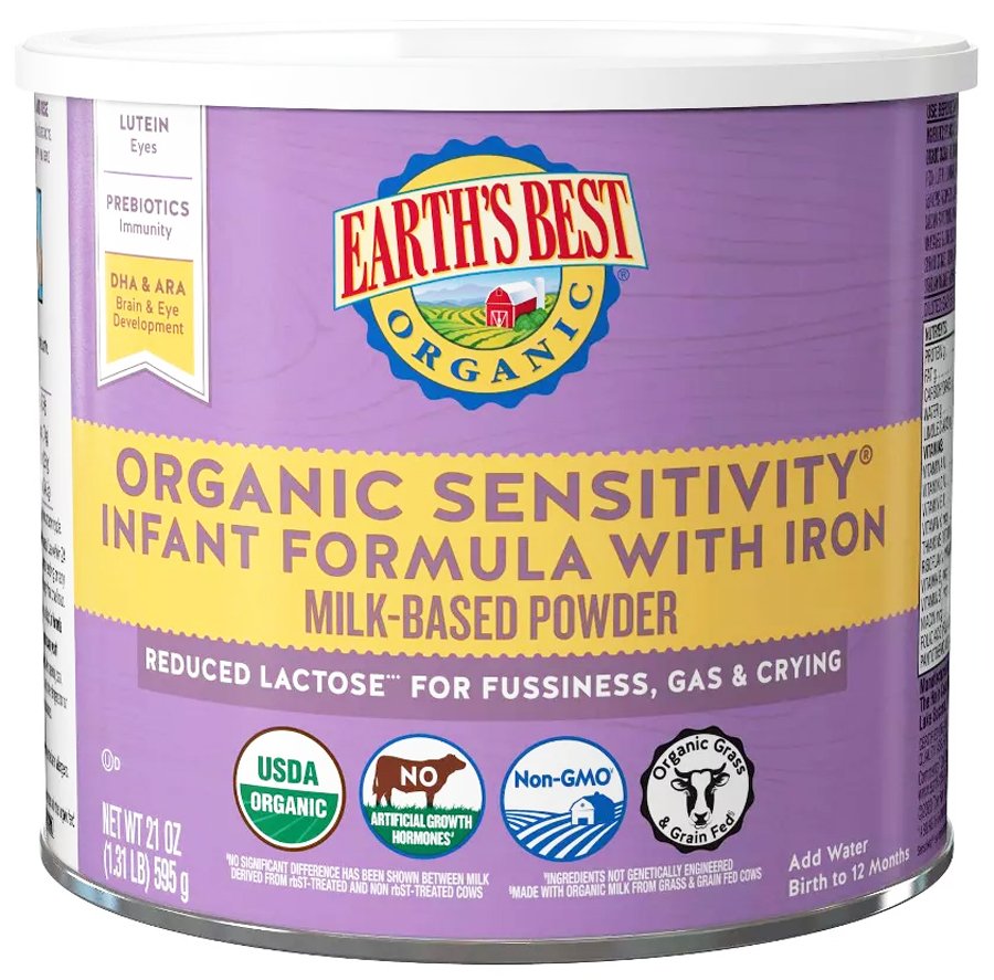 Earth's Best Organic Sensitivity Infant Formula with Iron