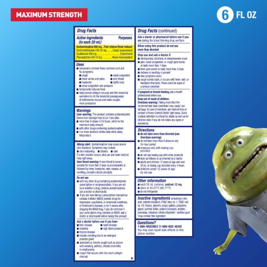 Mucinex Fast-Max Cold & Flu Maximum Strength Liquid