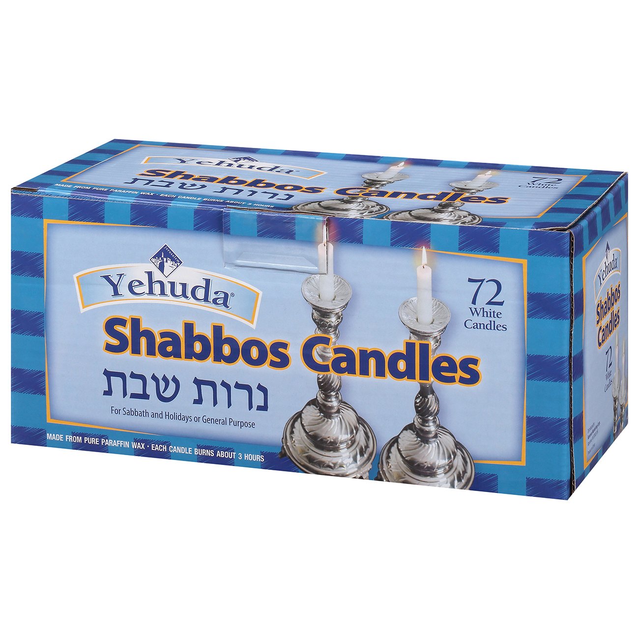 Yehuda White Sabbath Candles