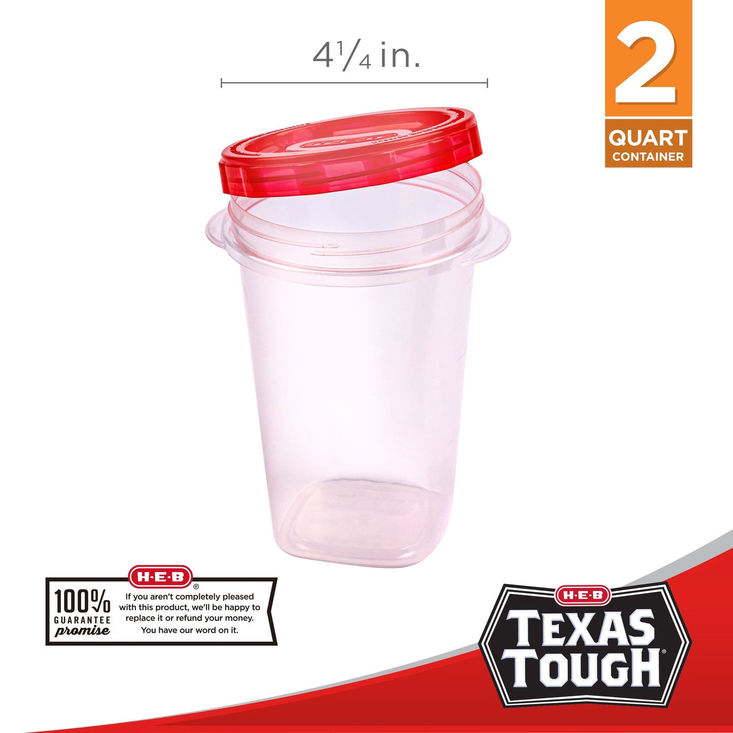 H-E-B Texas Tough EZ-Twist Food Storage Containers & Lids, 2 pk
