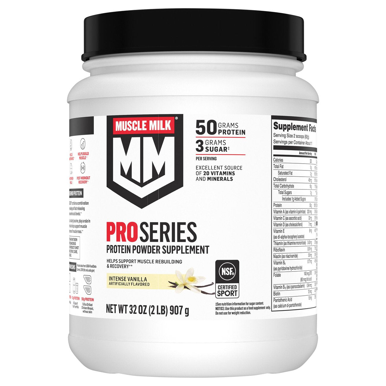 Muscle Milk 50g Protein Powder - Intense Vanilla