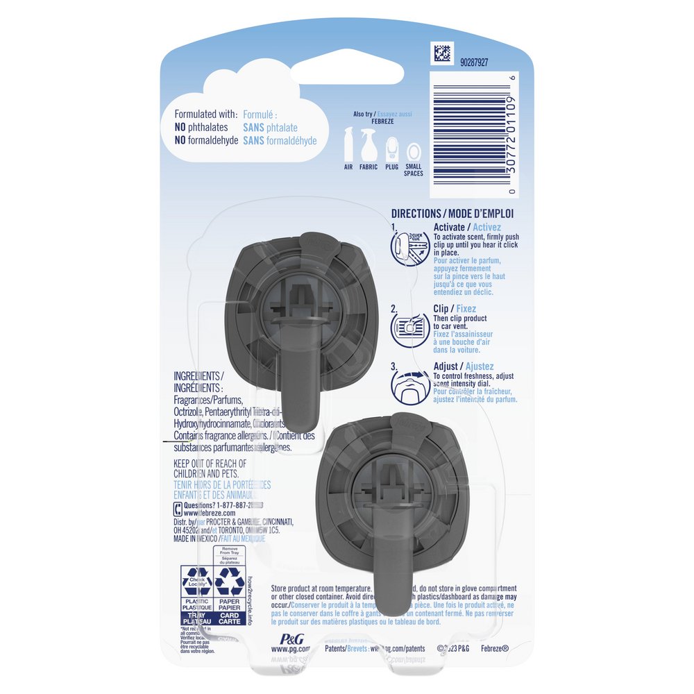 Febreze Car Gain Original Scent Odor-Eliminating Vent Clips