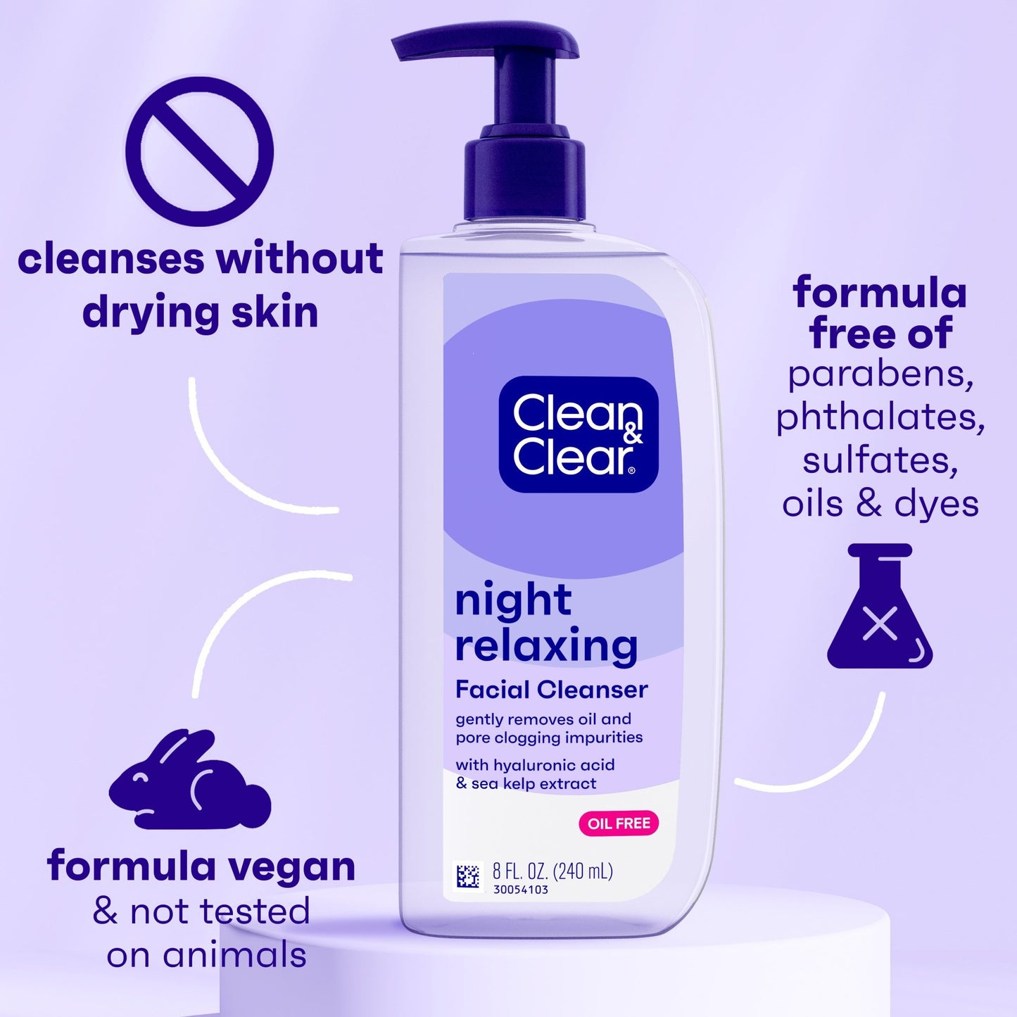 Clean & Clear Night Relaxing Oil-Free Deep Cleaning Face Wash