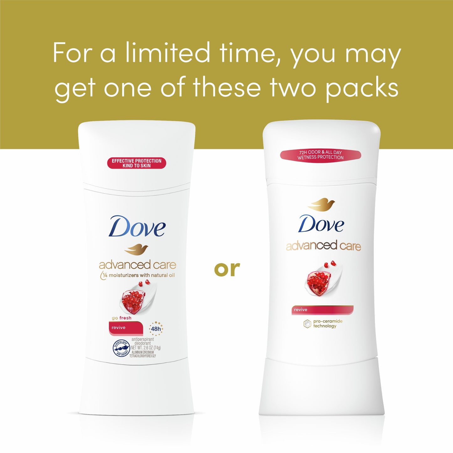 Dove Advanced Care Antiperspirant Deodorant Stick Revive