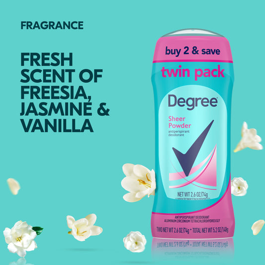Degree Antiperspirant Deodorant - Sheer Powder, 2.6 oz