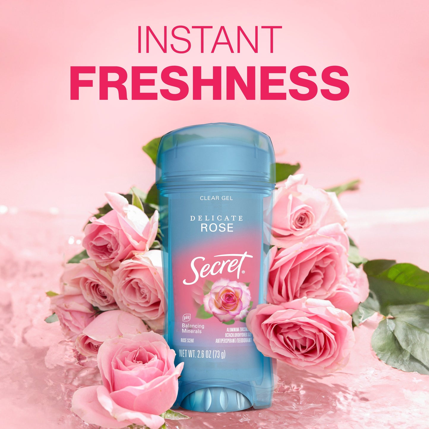 Secret 48 Hr Antiperspirant Deodorant Clear Gel - Rose