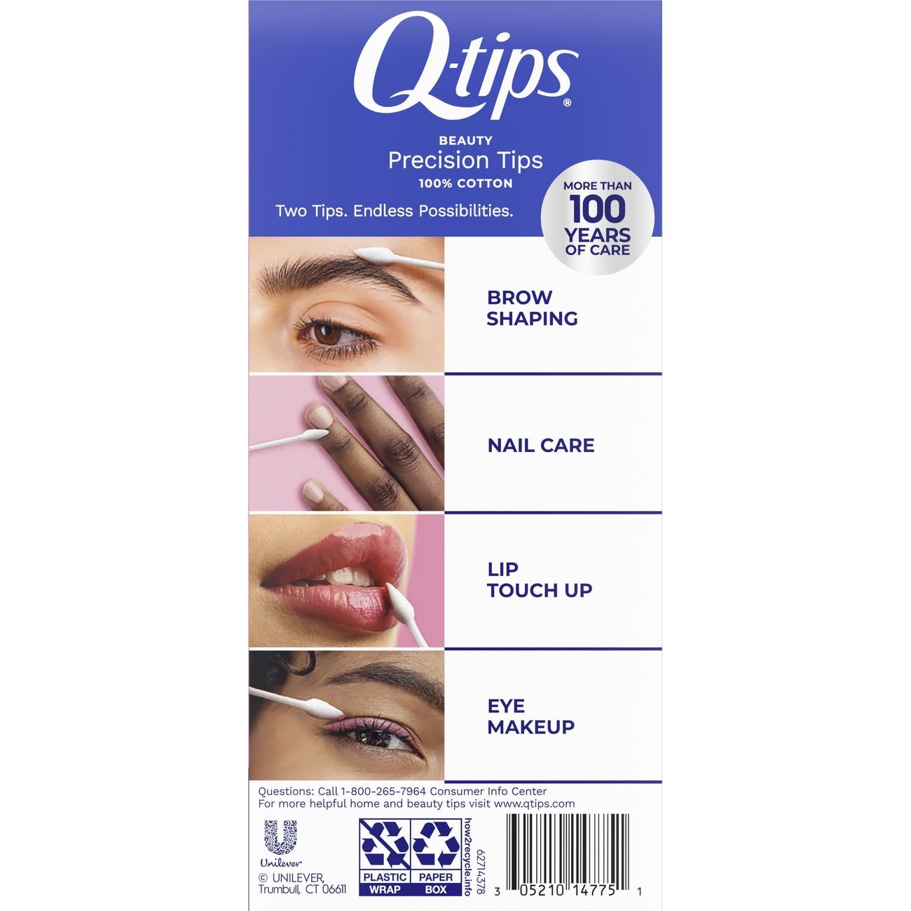 Q-tips Precision Tips Cotton Swabs