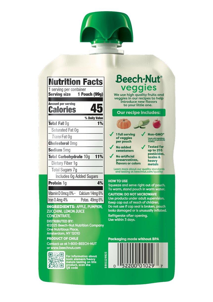 Beech-Nut Veggies Pouch - Pumpkin Zucchini & Apple