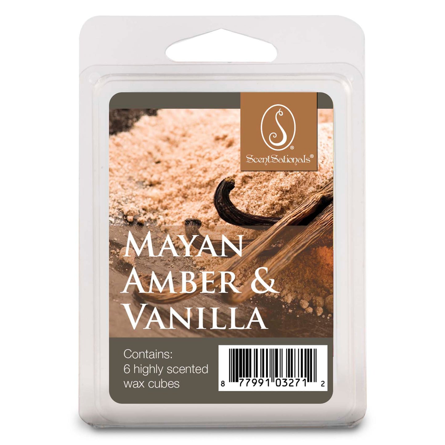 ScentSationals Mayan Amber & Vanilla Scented Wax Melt Cubes